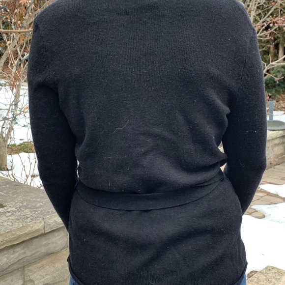 BCBG MAXAZRIA black wrap cardigan - Picture 2 of 6